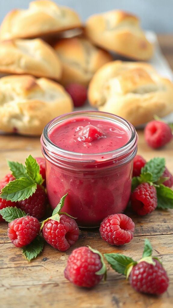 raspberry flavored creamy dessert