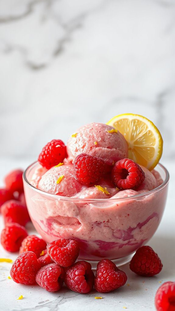 raspberry lemonade frozen dessert