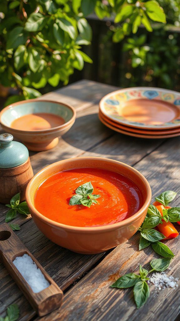 refreshing chilled tomato soup