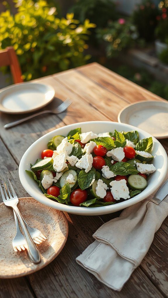 refreshing cucumber feta salad