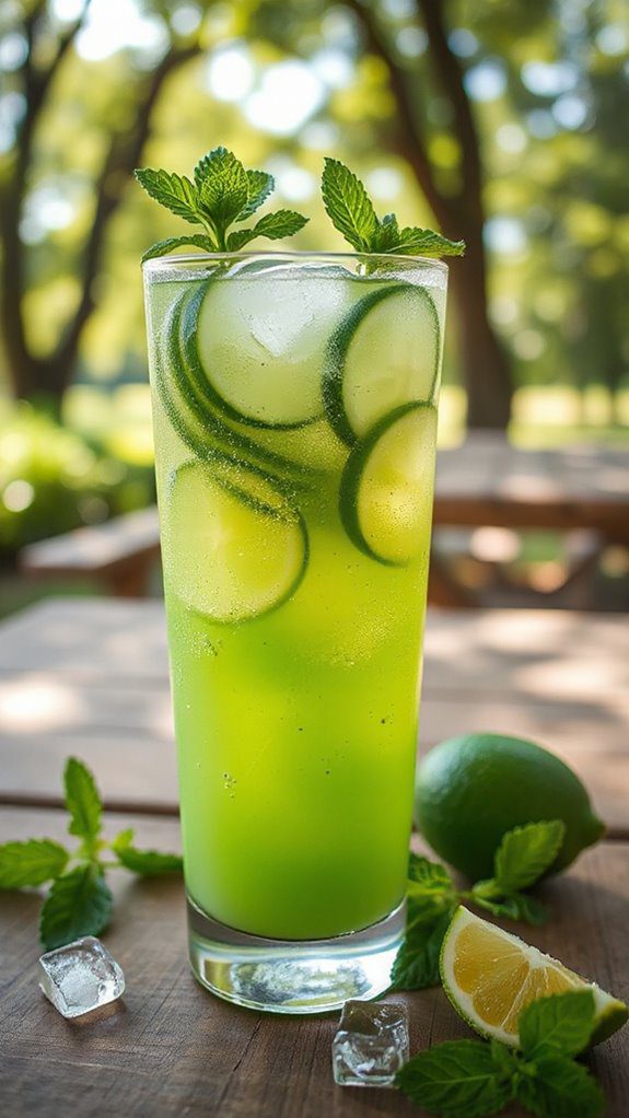 refreshing cucumber mint beverage refreshing cucumber mint beverage