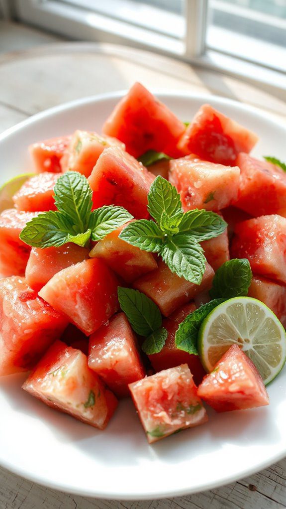 refreshing fruit and herb salad