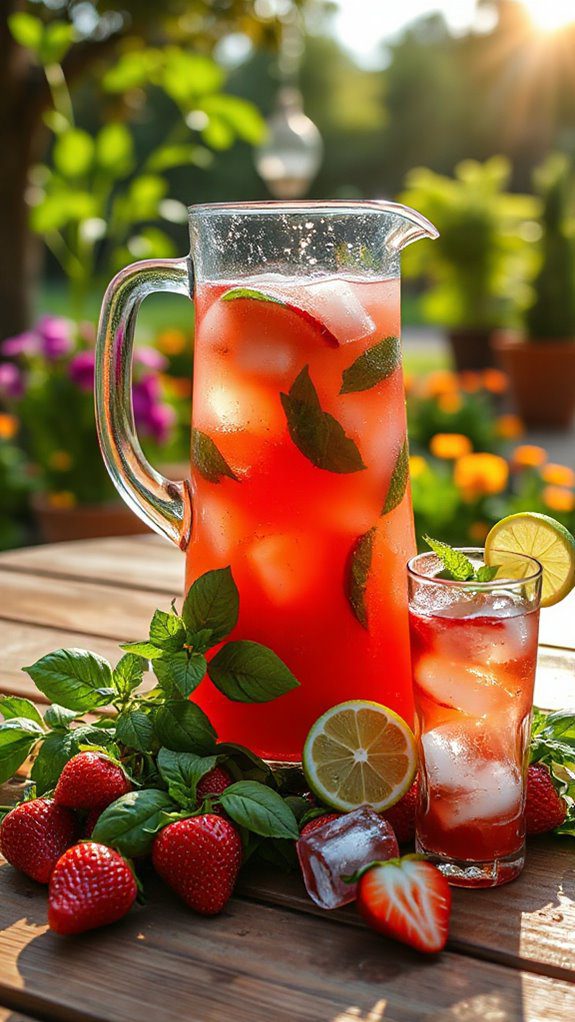refreshing strawberry basil drink refreshing strawberry basil drink