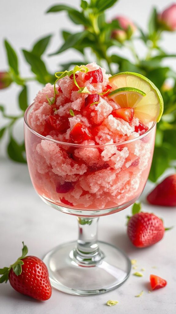 refreshing strawberry lime treat
