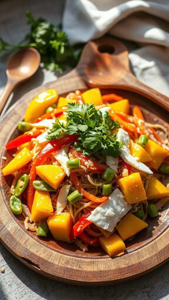 refreshing tropical noodle salad