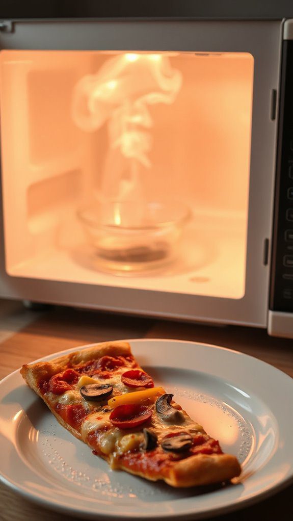 reheat pizza for crispness