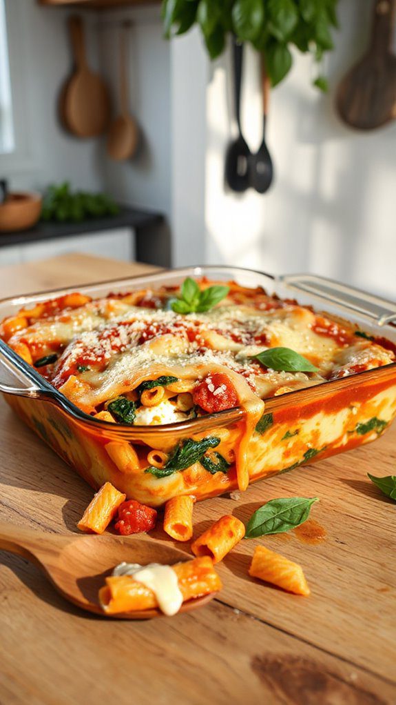 ricotta spinach baked ziti ricotta spinach baked ziti