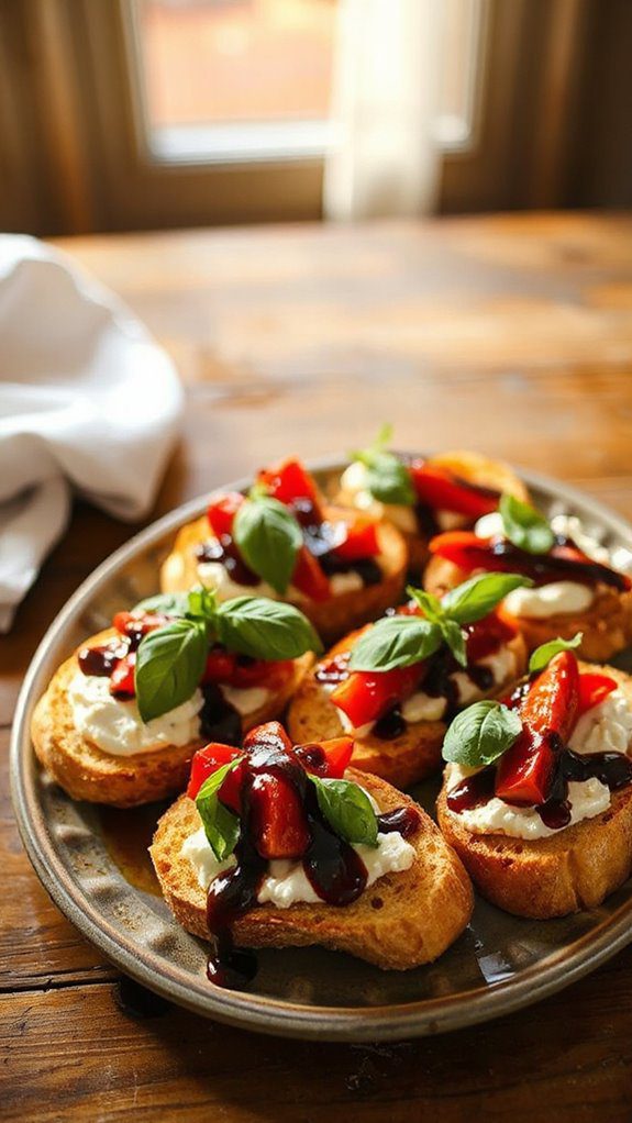 roasted peppers with goat cheese