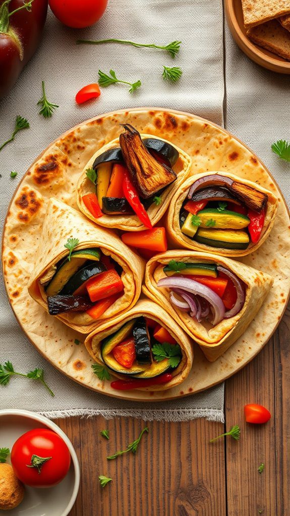 roasted vegetable hummus wraps roasted vegetable hummus wraps