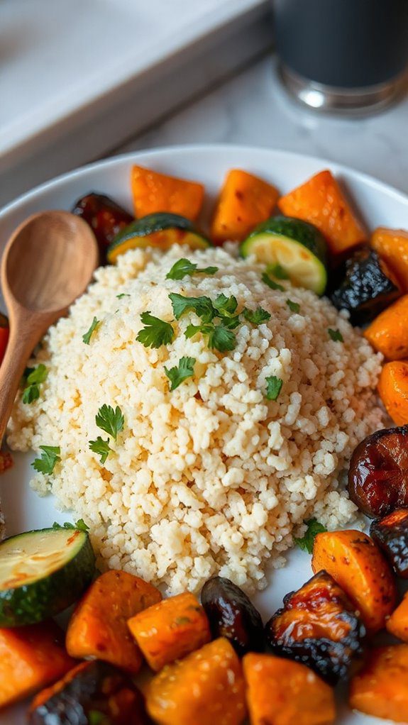 roasted vegetables with couscous