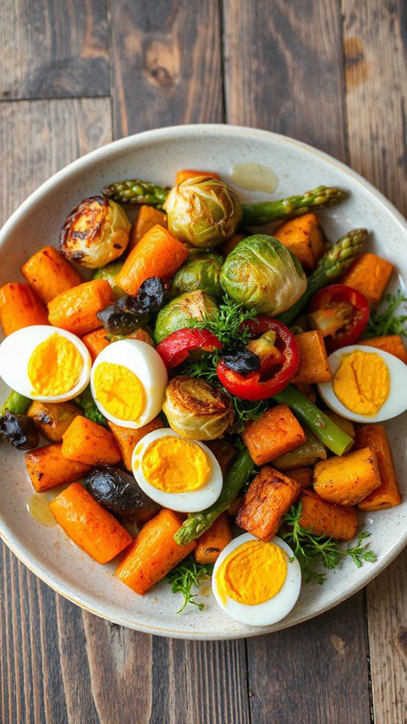 roasted vegetables with eggs roasted vegetables with eggs