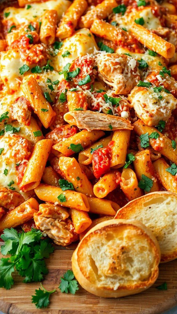 rotisserie chicken pasta bake