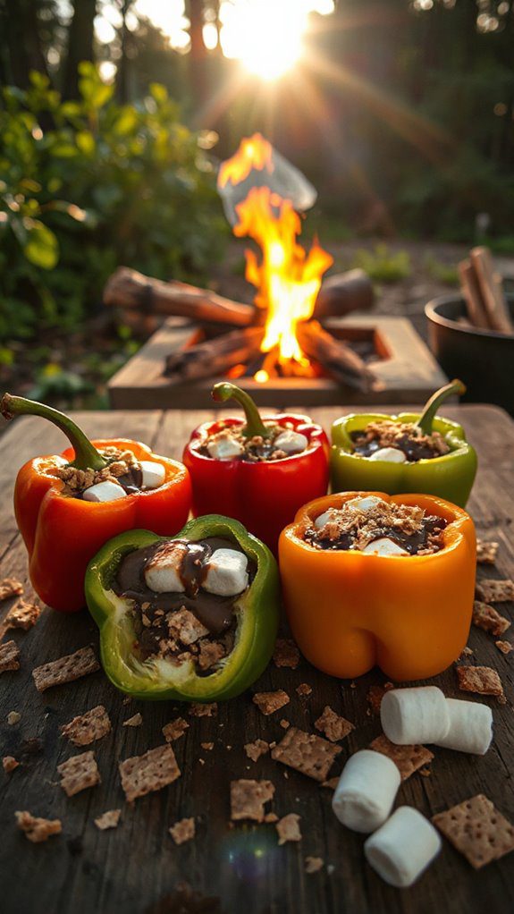 s mores flavored stuffed peppers
