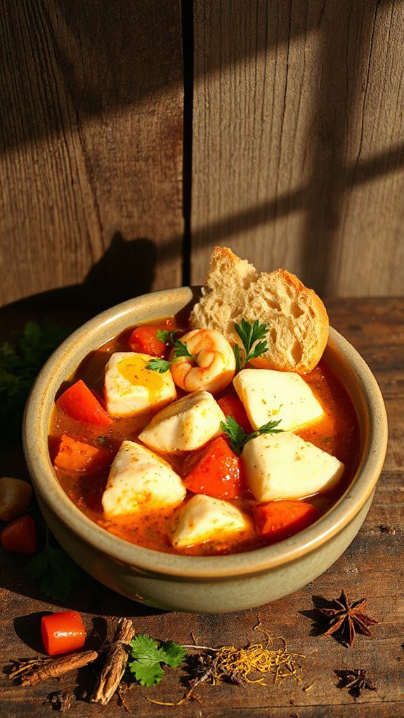 saffron infused seafood dish