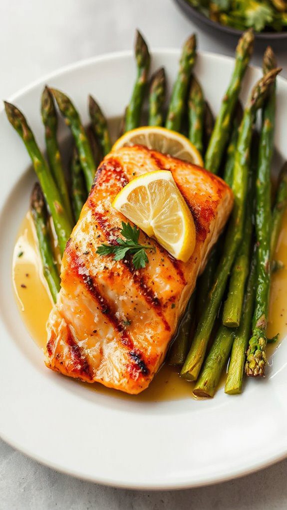 salmon and asparagus dish salmon and asparagus dish