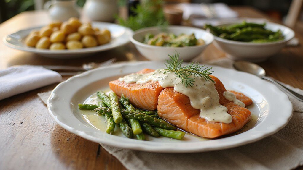 salmon enhanced with dill