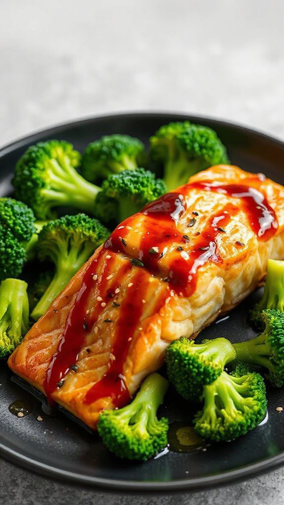 salmon glazed with teriyaki