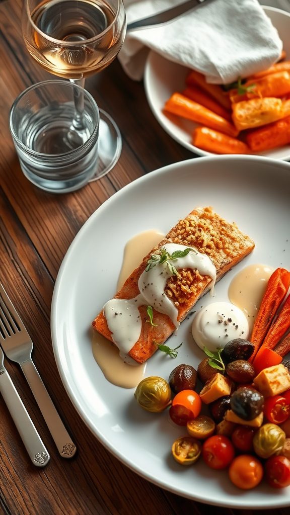 salmon with goat cheese