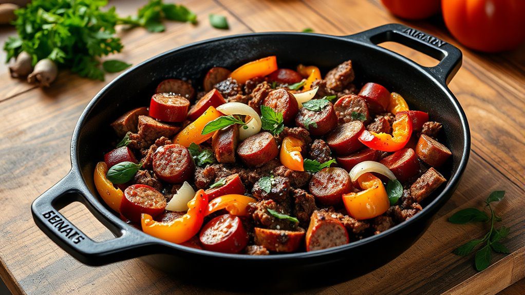 sausage and beef dish sausage and beef dish