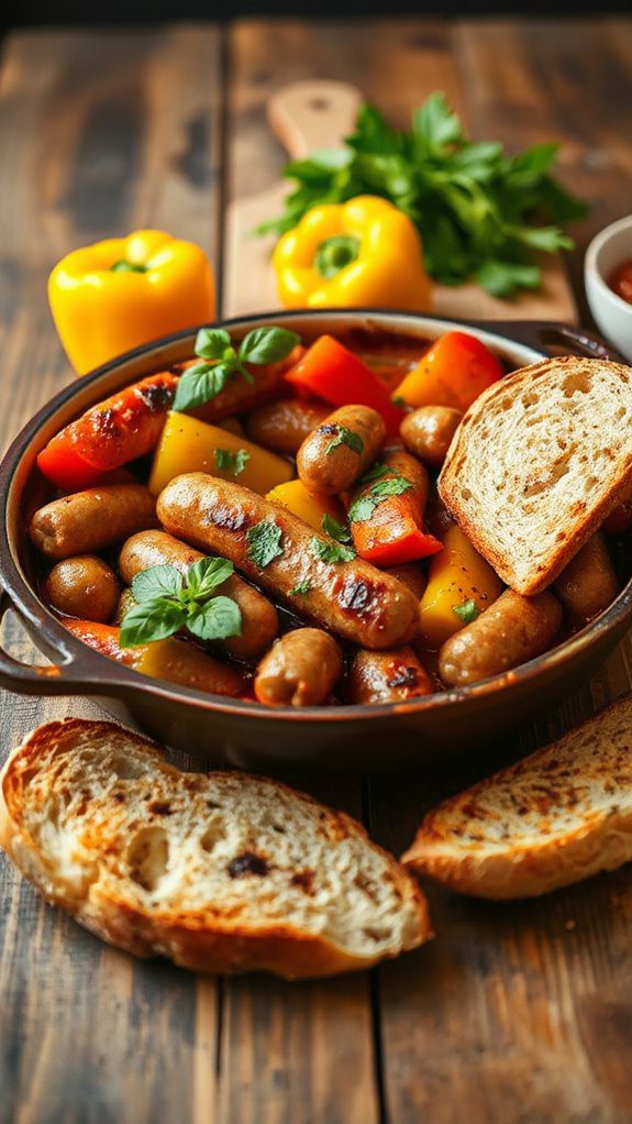 sausage and bell peppers