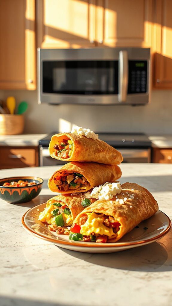 sausage and egg burritos