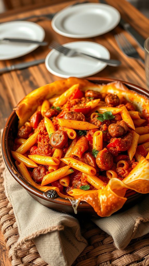 sausage and pepper pasta bake sausage and pepper pasta bake