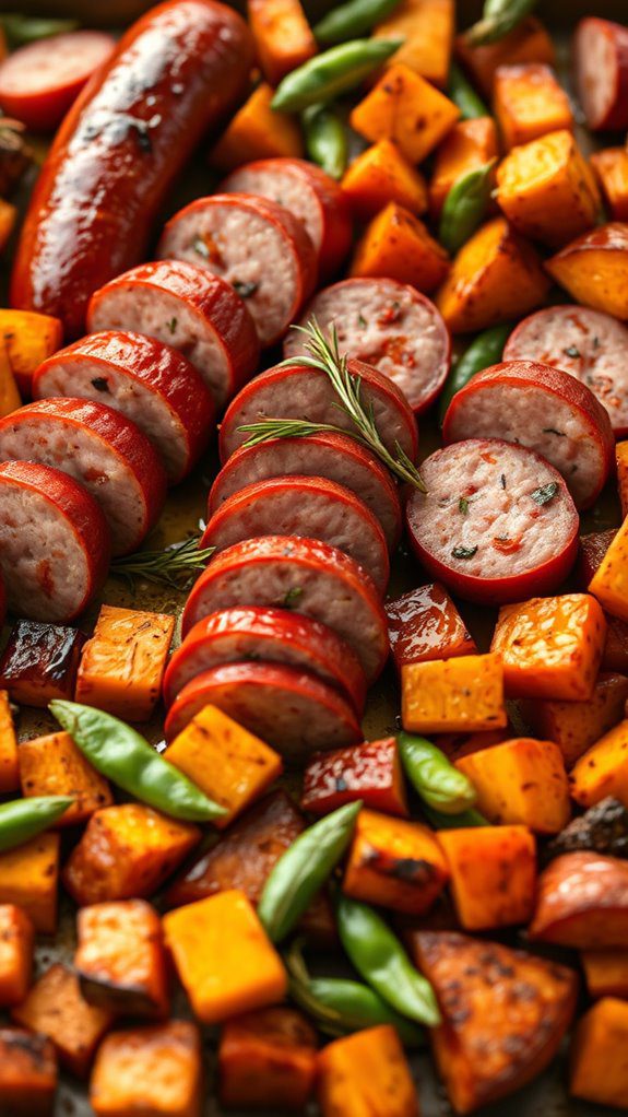 sausage and sweet potatoes dish sausage and sweet potatoes dish