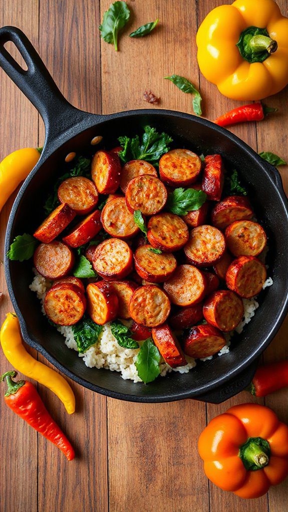 sausage cauliflower rice skillet sausage cauliflower rice skillet