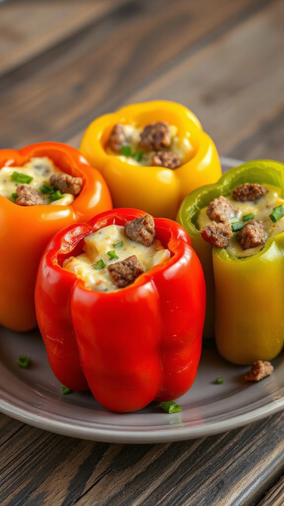 sausage filled bell pepper breakfast sausage filled bell pepper breakfast