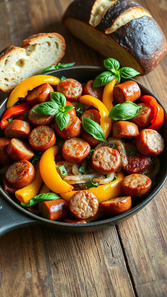 sausage peppers one pan meal