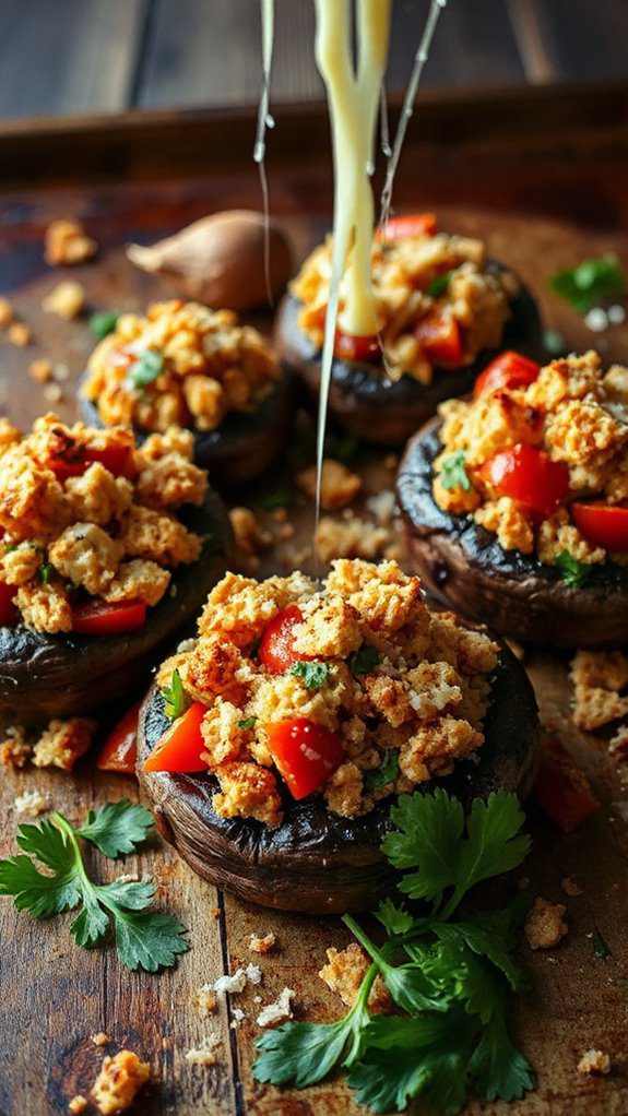 sausage stuffed portobello mushrooms