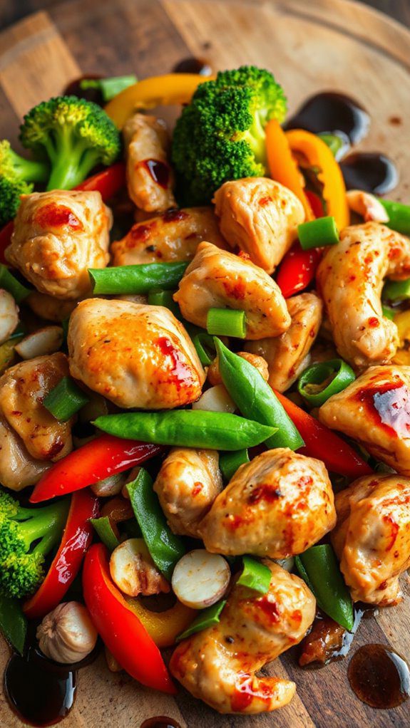 saut ed chicken with vegetables
