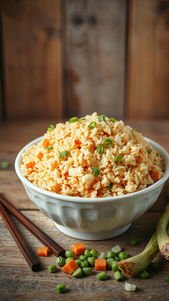 saut ed rice with eggs
