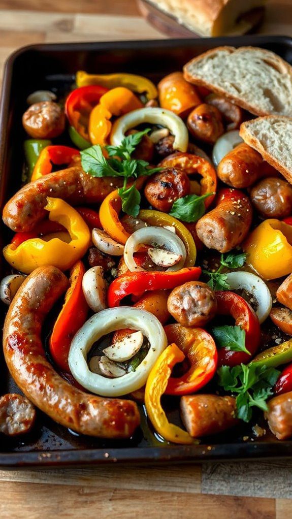 saut ed sausage with peppers