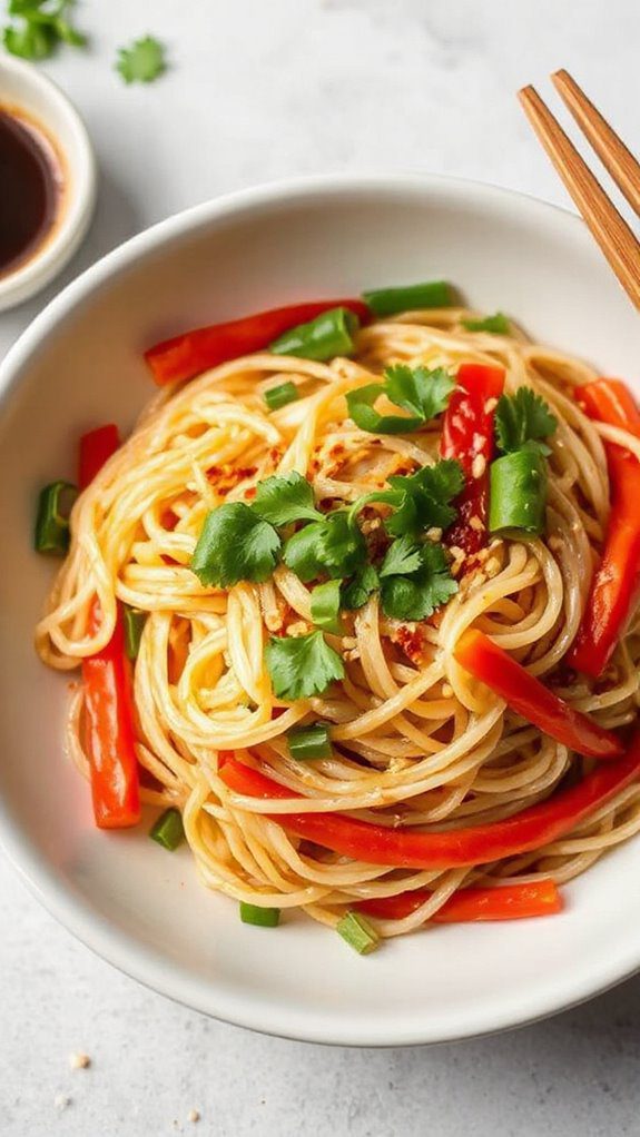 savor delicious spicy noodles