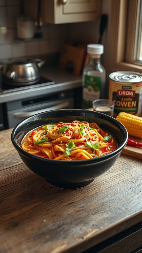savor delicious spicy noodles