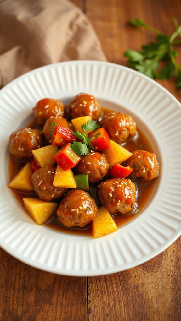 savory and tangy meatballs