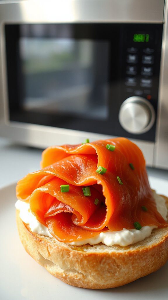 savory bagel with salmon