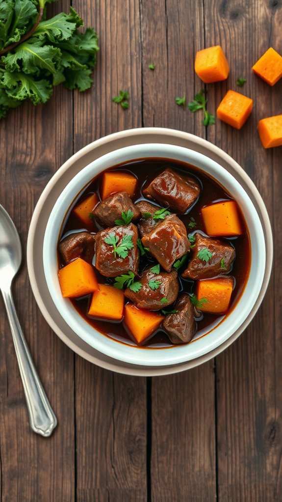savory beef sweet potato stew