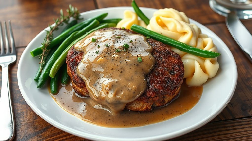savory beef with gravy