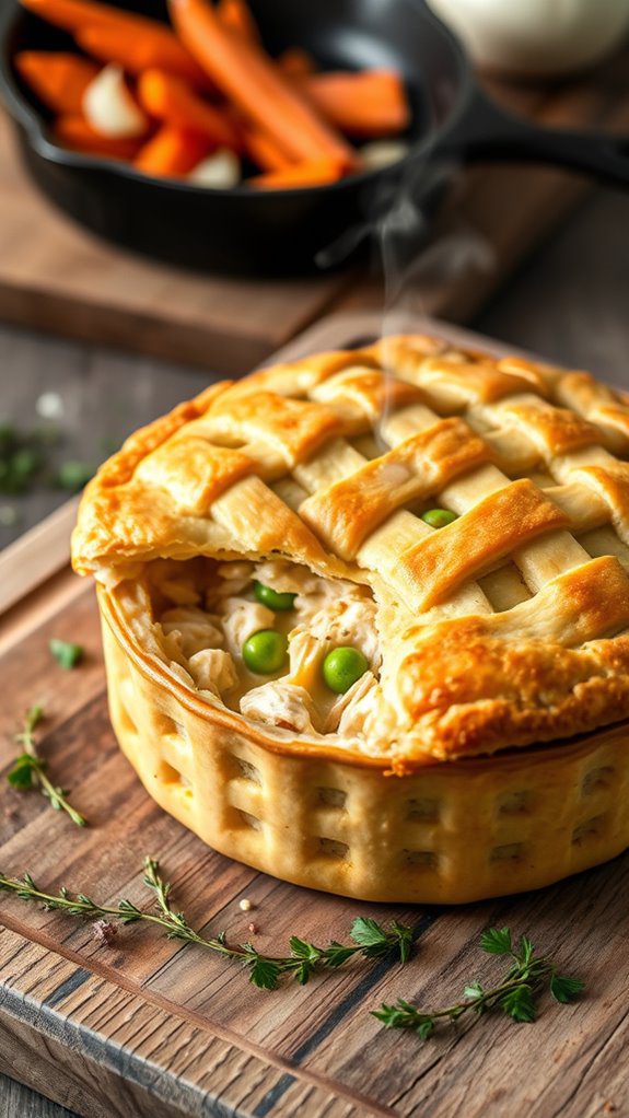 savory chicken filled pastry