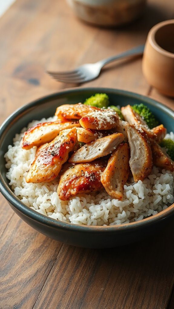 savory chicken rice bowl