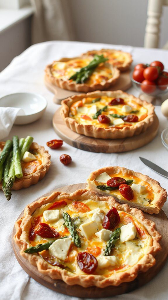 savory egg and cheese quiche