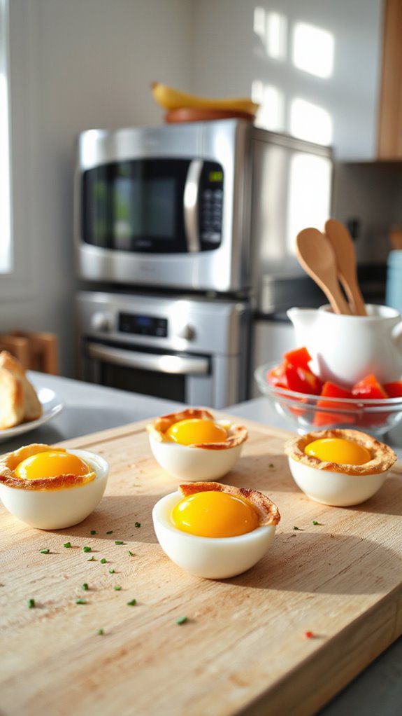 savory egg and ham cups