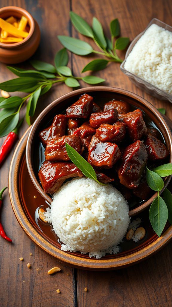 savory filipino marinated dish