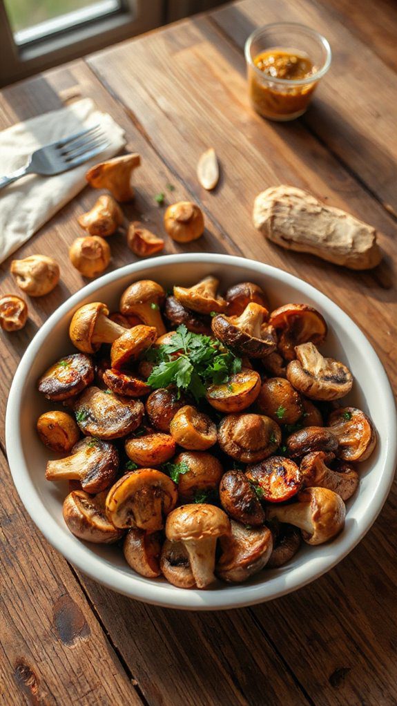 savory garlicky mushroom dish savory garlicky mushroom dish