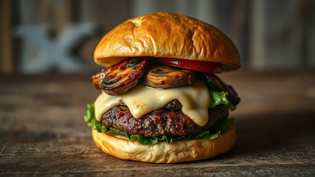 savory grilled mushroom burger savory grilled mushroom burger