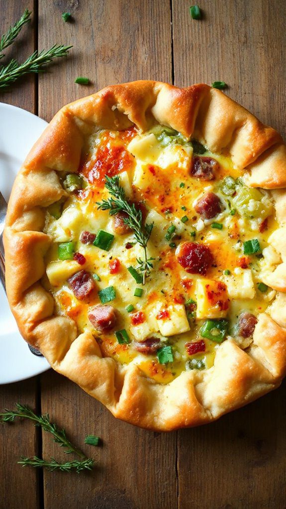 savory ham and leek quiche