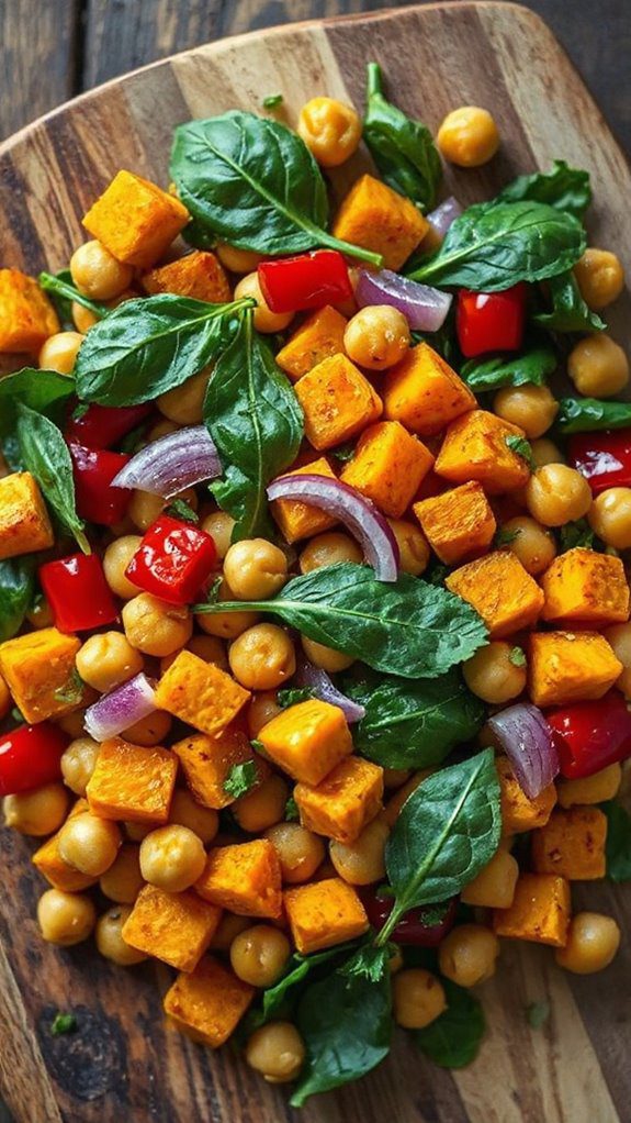 savory hash with chickpeas