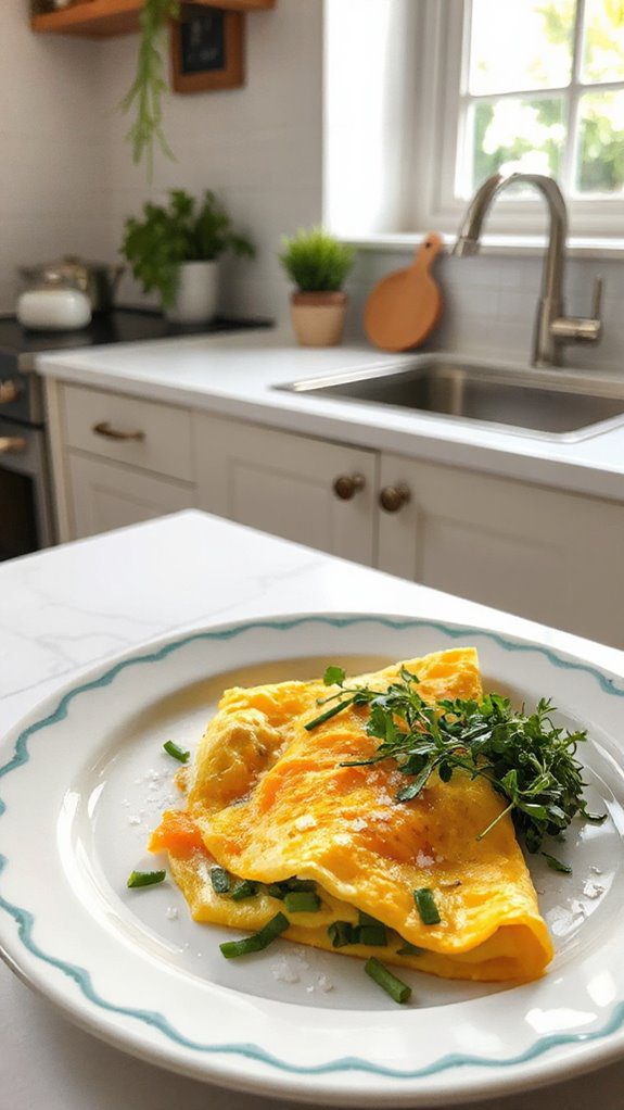 savory herb cheese omelette